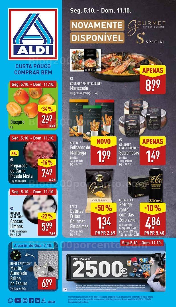 Antevisão Folheto ALDI Promoções de 5 a 11 outubro
